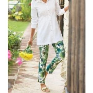 soft surroundings straight leg pretty palms pants
